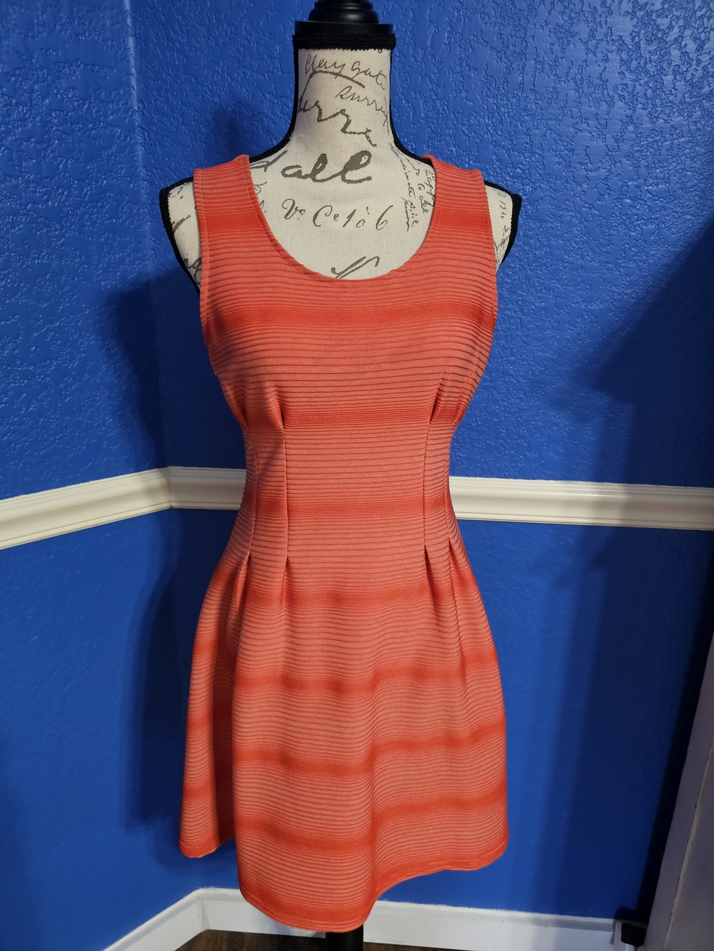 Miami Coral Textured Dress